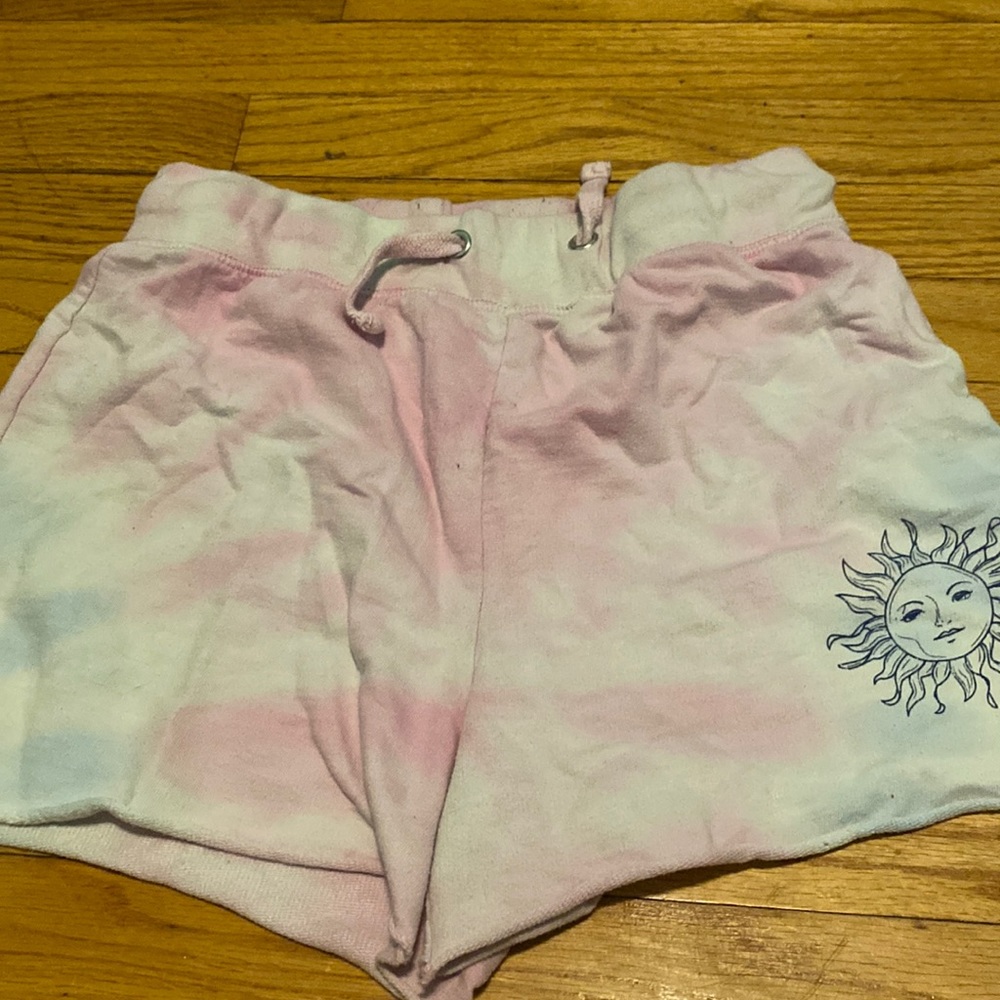 Pink tie-dye shorts